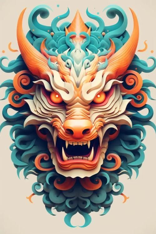 龍頭插畫欣賞 龍頭插畫欣賞 龍魚百科 第12張