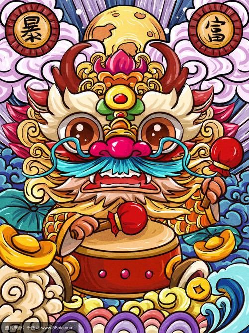 再給我幾張不同風格的招財龍設計圖