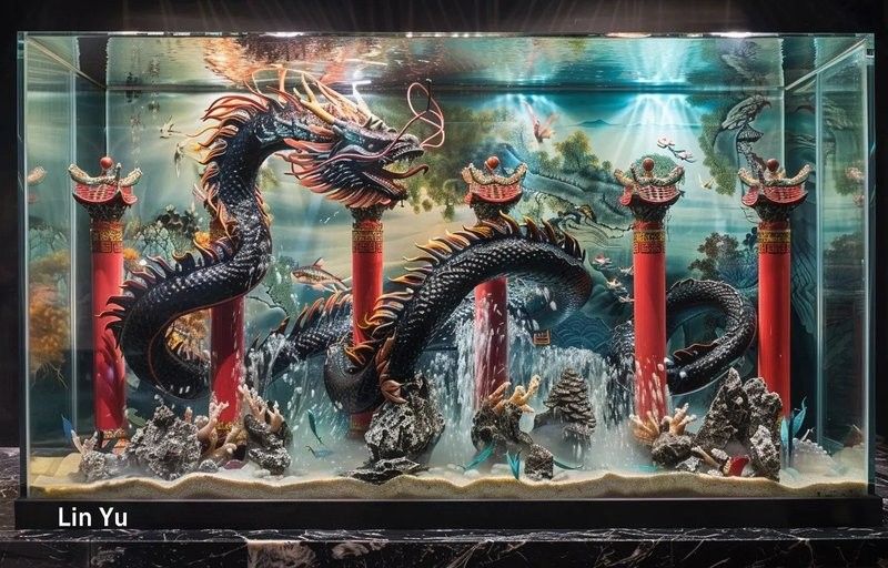 龍魚缸背景圖選擇圖片大全