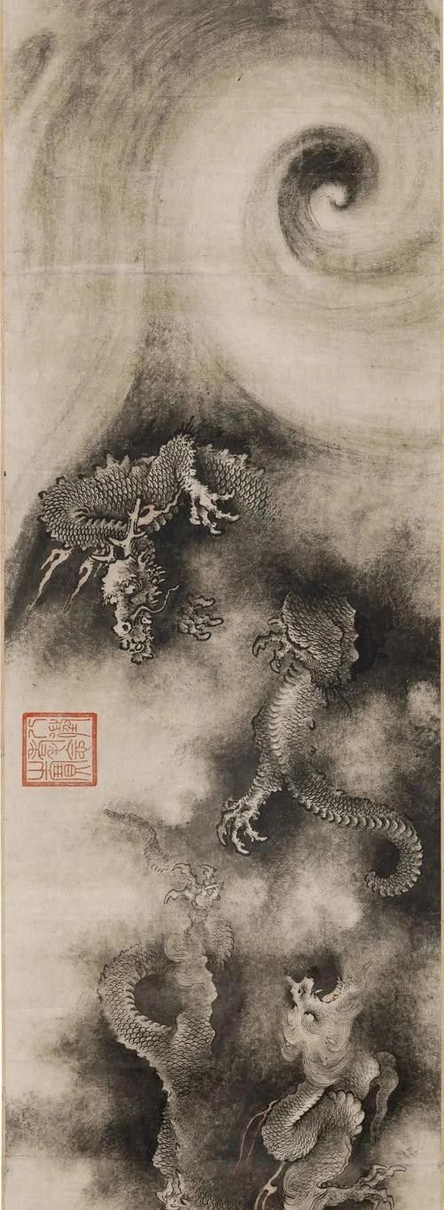 能推薦一些國畫風格的龍圖片嗎？