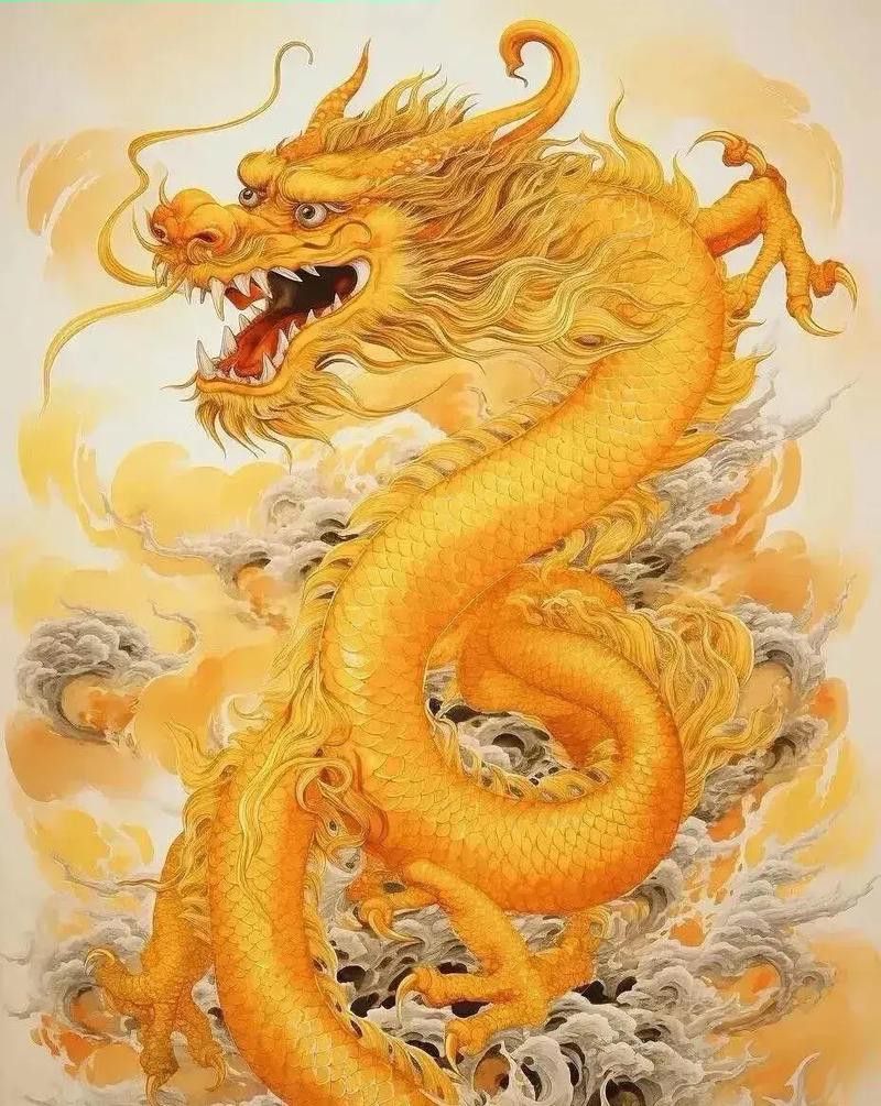 能推薦一些國畫風格的龍圖片嗎？