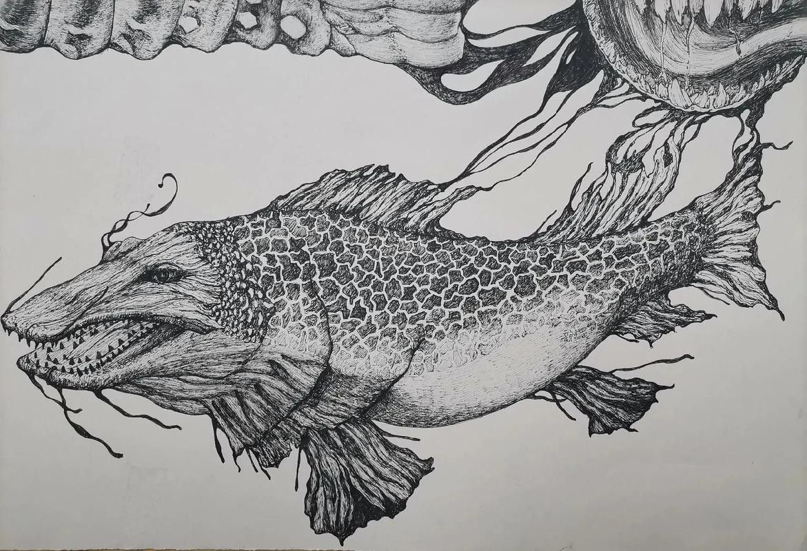 銀龍魚(yú)圖片大全素描圖簡(jiǎn)單