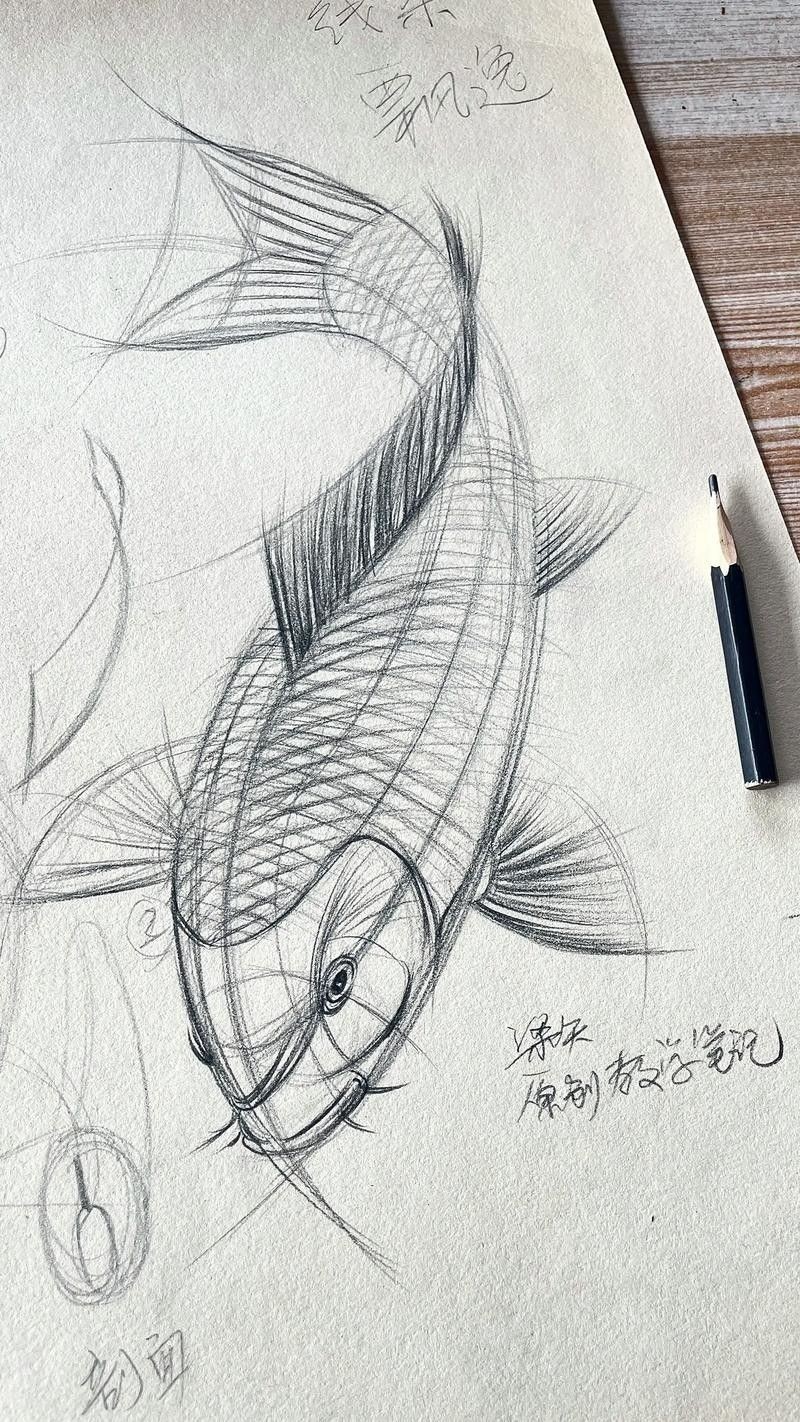 銀龍魚(yú)圖片大全素描圖簡(jiǎn)單