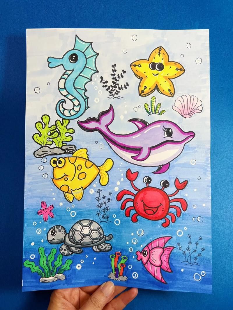 恐龍魚的圖片簡筆畫可愛