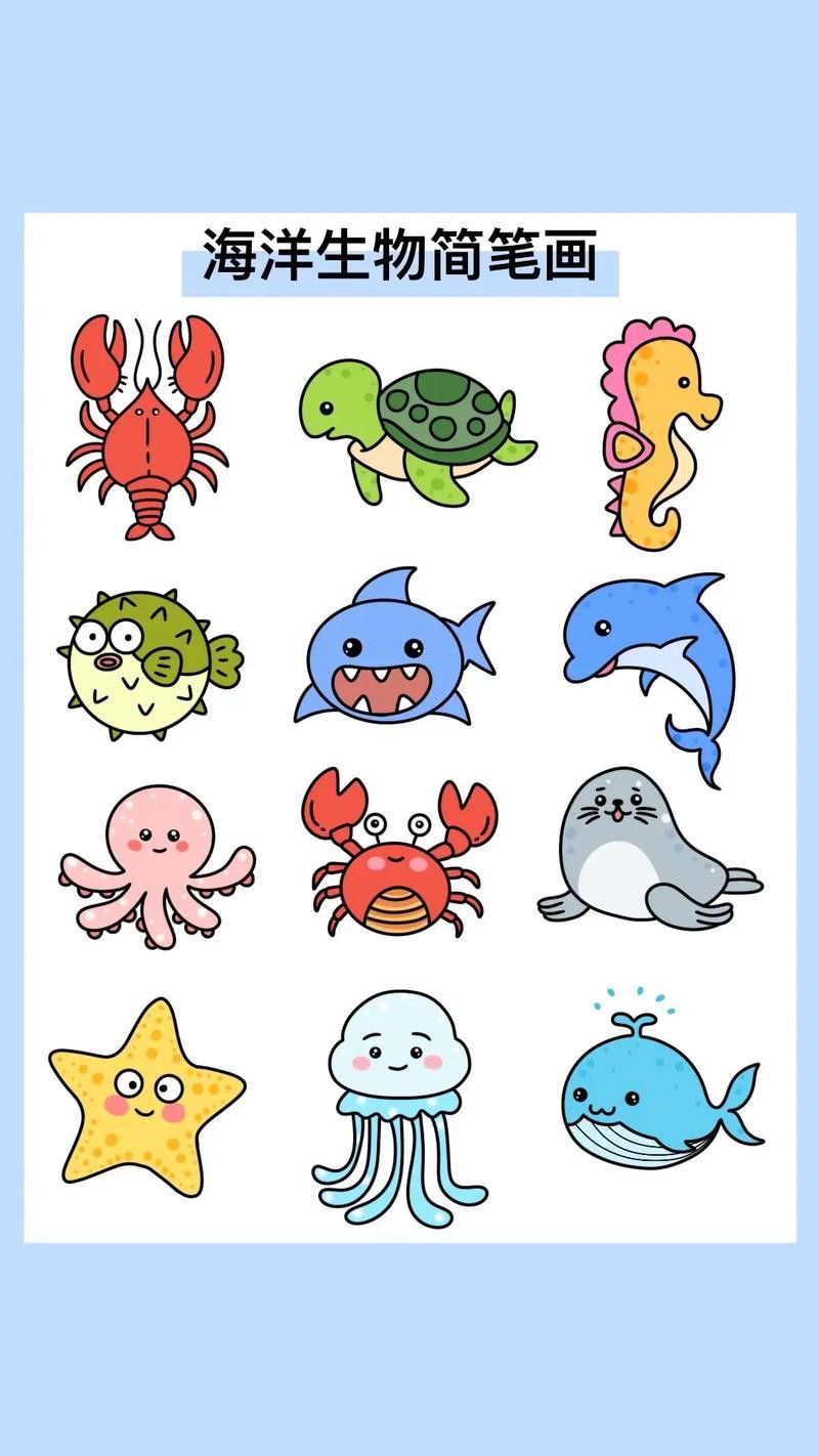 恐龍魚的圖片簡筆畫可愛