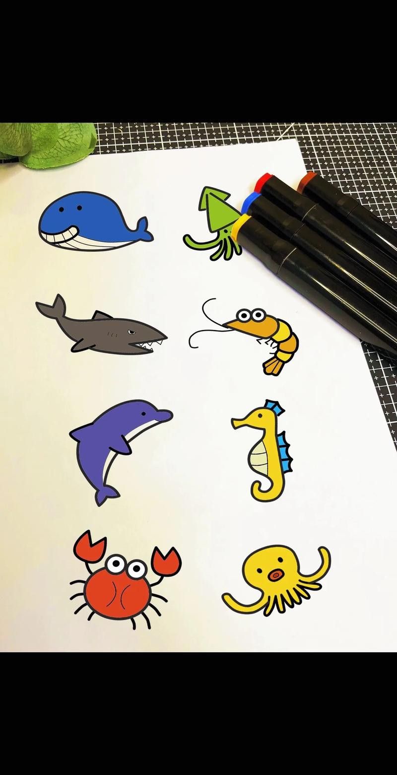 恐龍魚的圖片簡筆畫可愛