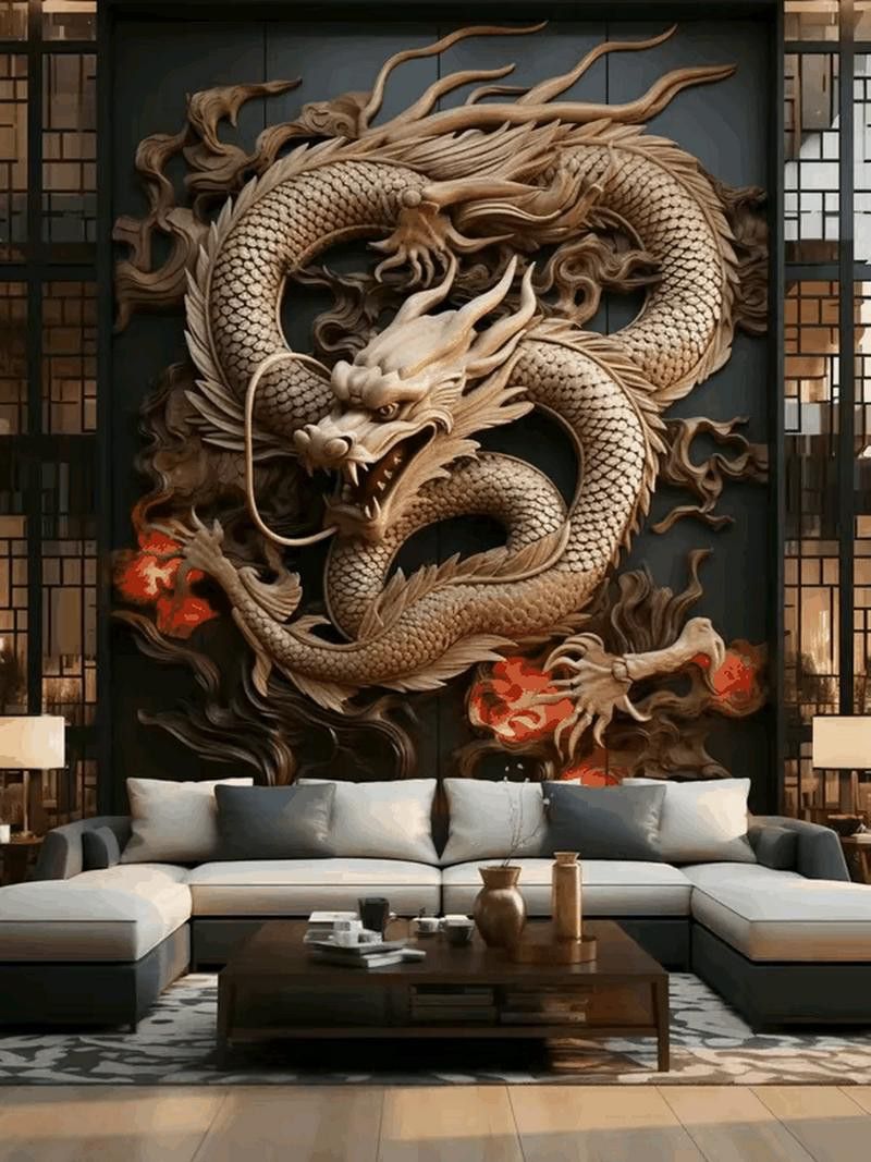 哪里可以找到葉公好龍高清壁畫