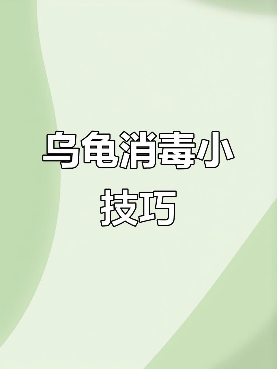 如何判斷龍龜是否需要消毒？