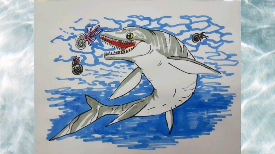 恐龍魚的圖片簡筆畫