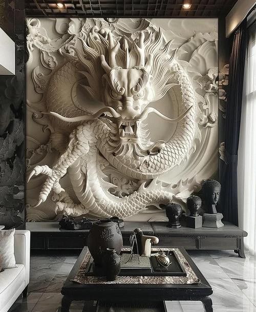 哪里可以找到高清招財龍壁紙？
