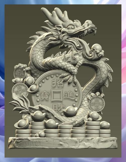 哪里可以找到高清招財龍壁紙？