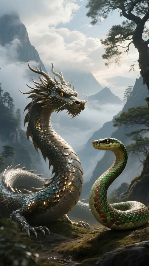龍蛇合體霸氣圖片