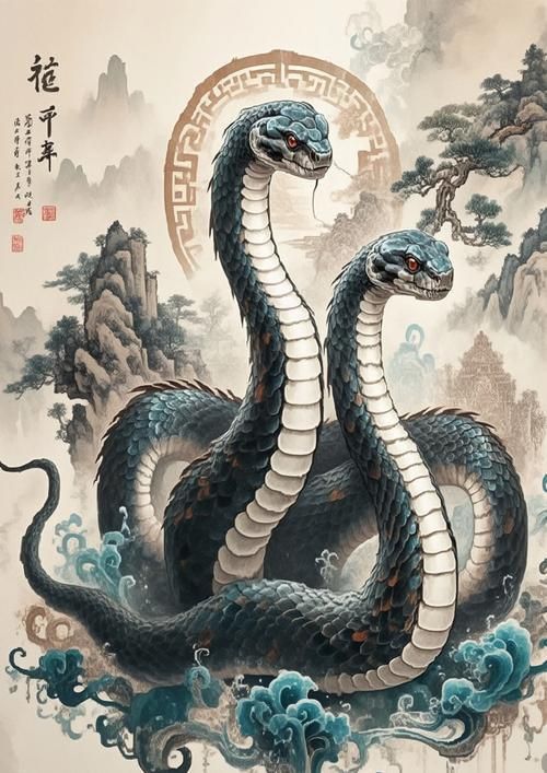 龍蛇合體霸氣圖片