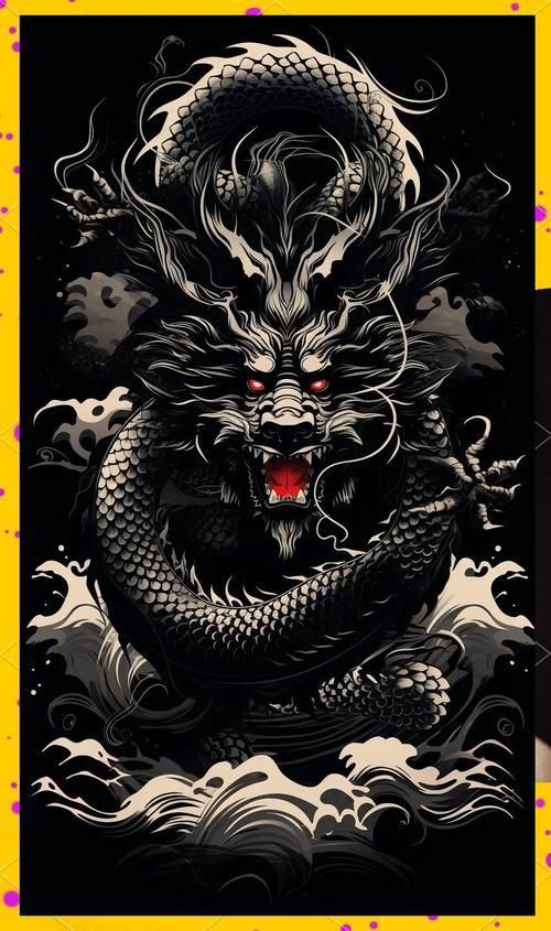 黑龍形象的藝術作品