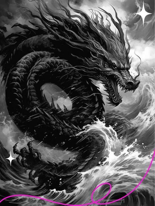 黑龍形象的藝術作品