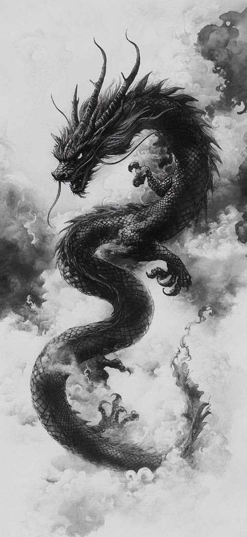 黑龍形象的藝術作品