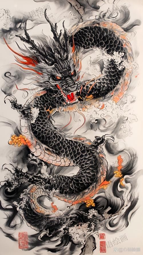 黑龍形象的藝術作品