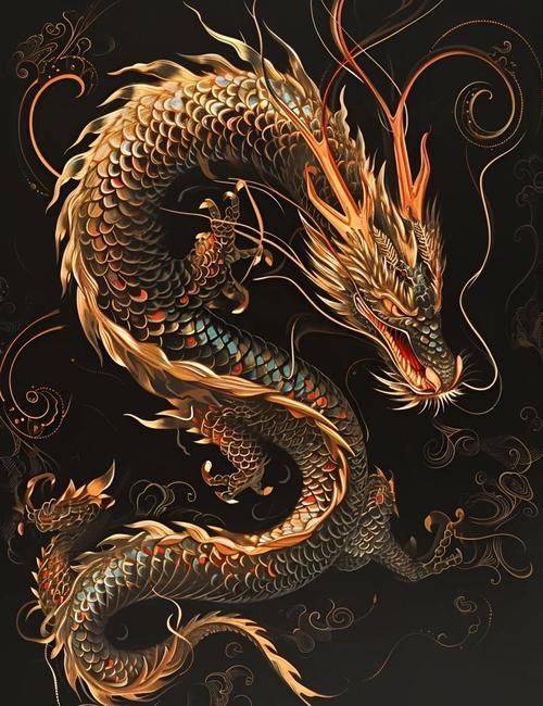 黑龍形象的藝術作品