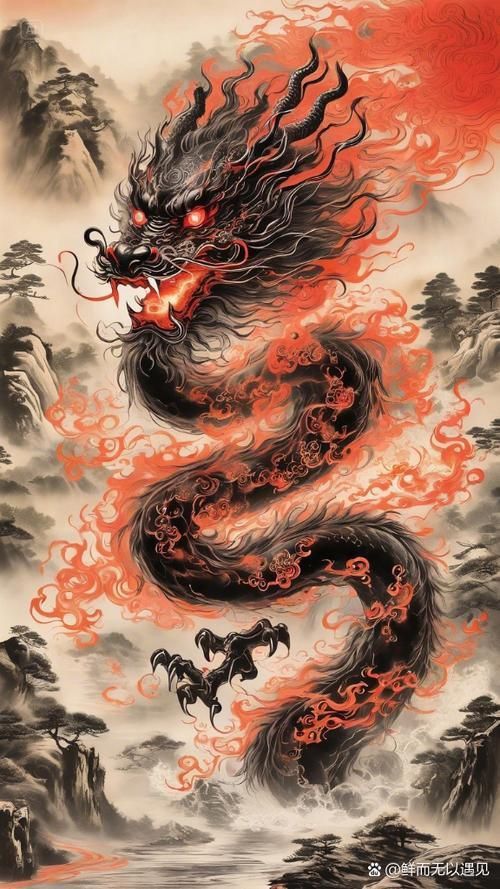 黑龍形象的藝術作品