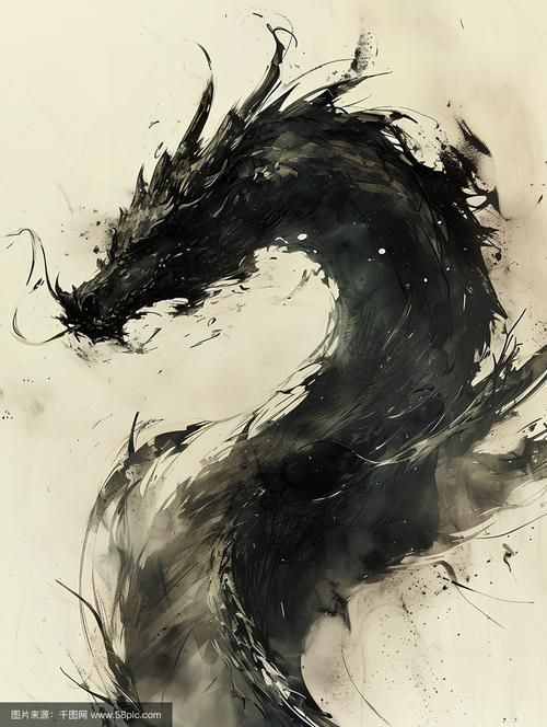 黑龍形象的藝術作品