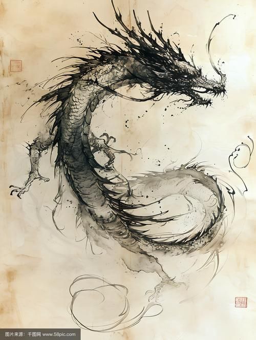 黑龍形象的藝術作品
