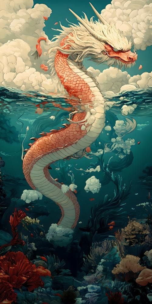紅龍插畫藝術作品 紅龍插畫藝術作品 龍魚百科 第18張