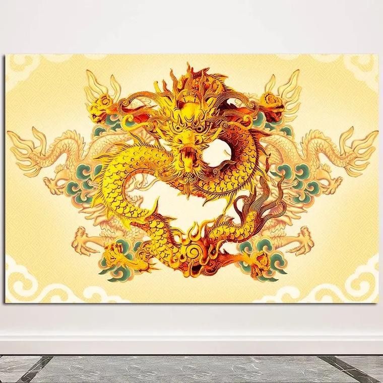 給我推薦一些聚財金龍插畫作品：聚財金龍插畫作品