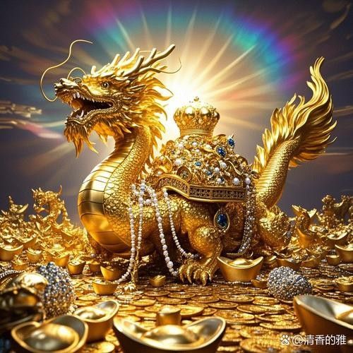 給我推薦一些聚財金龍插畫作品：聚財金龍插畫作品