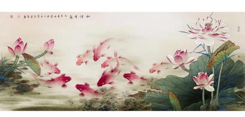給我推薦一些著名的九龍魚國畫作品：中國畫龍魚大寫意創新技法奠基人薛九州百米長卷被北京人民大會堂典藏 給我推薦一些著名的九龍魚國畫作品：中國畫龍魚大寫意創新技法奠基人薛九州百米長卷被北京人民大會堂典藏 龍魚百科 第30張