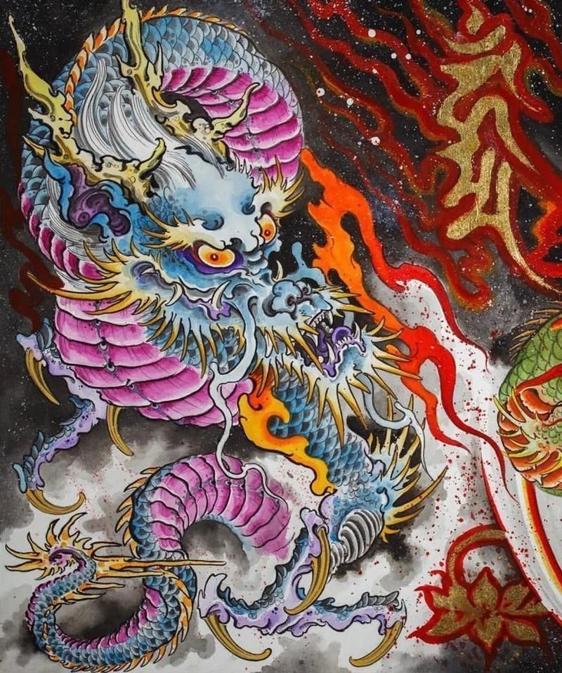 能推薦一些紅龍紋身圖案嗎：幾種風格鮮明的紅龍紋身圖案推薦