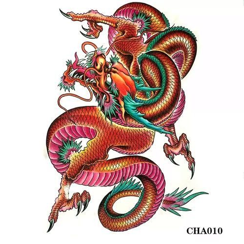 能推薦一些紅龍紋身圖案嗎：幾種風格鮮明的紅龍紋身圖案推薦