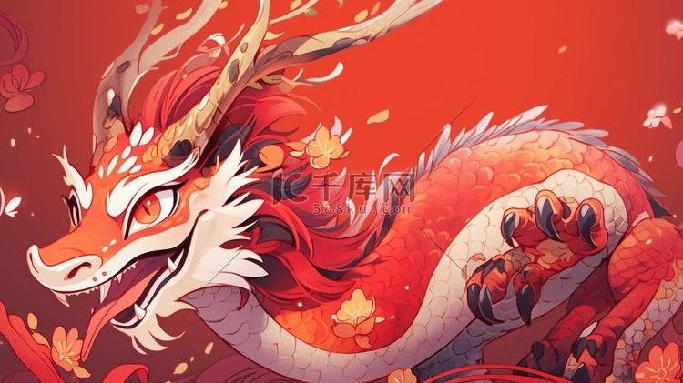 有沒有紅龍插畫頭像？：ai龍年頭像合集丨我猜你是從第三張圖開始心動的！ 有沒有紅龍插畫頭像？：ai龍年頭像合集丨我猜你是從第三張圖開始心動的！ 龍魚百科 第3張