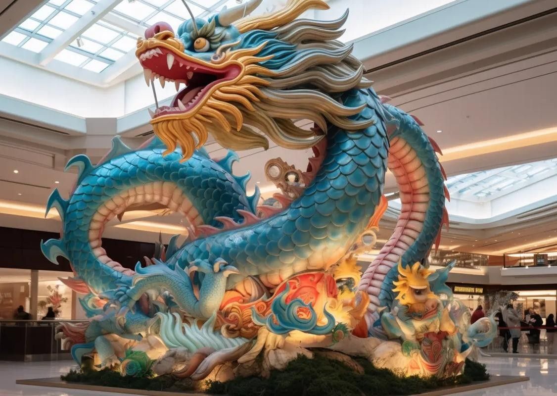 還有哪些生龍主題雕塑作品：北京街頭龍味十足！