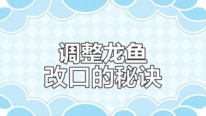 龍魚改口后如何維持：魚改口后如何維持，龍魚改口后如何維持其正常行為和聲音