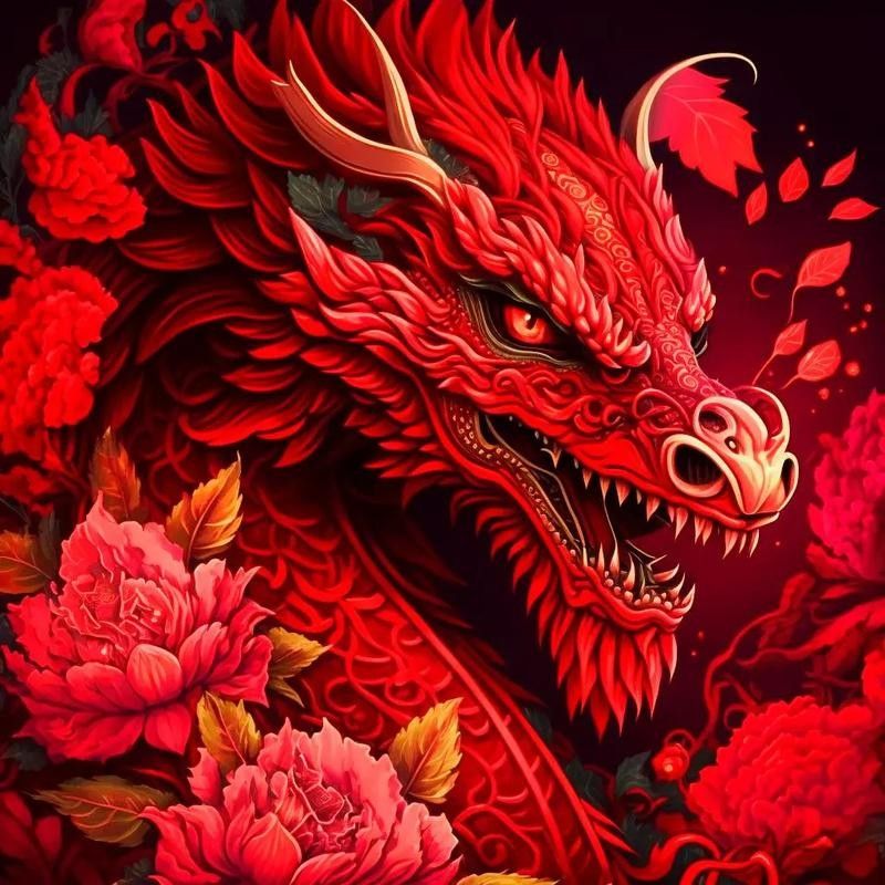 紅龍微信頭像有哪些設計元素：紅龍微信頭像的設計元素 紅龍微信頭像有哪些設計元素：紅龍微信頭像的設計元素 龍魚百科 第5張