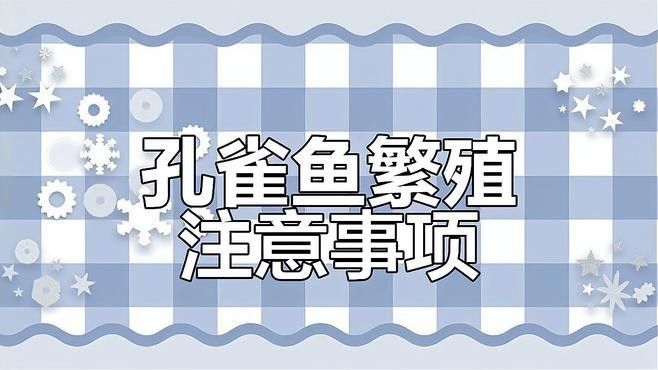 孔雀龍魚繁殖注意事項（\