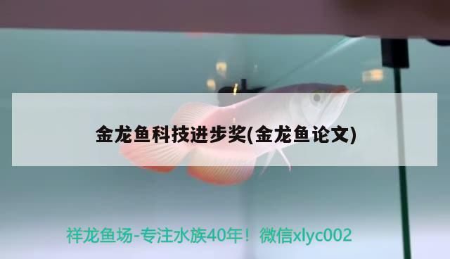 金龍魚科技進步獎(金龍魚論文) 金龍魚科技進步獎(金龍魚論文) 觀賞魚百科