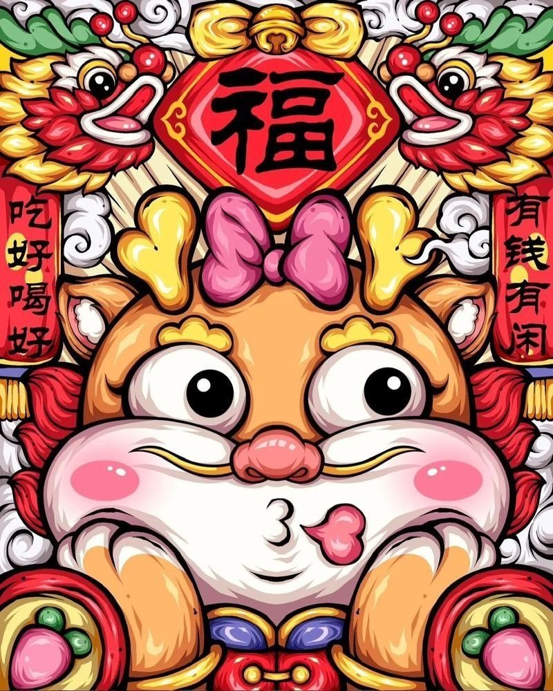 國(guó)潮風(fēng)格龍頭插畫有哪些？（國(guó)潮風(fēng)格的龍頭插畫）