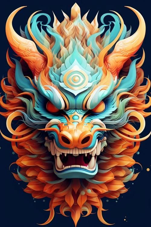 國(guó)潮風(fēng)格龍頭插畫有哪些？（國(guó)潮風(fēng)格的龍頭插畫）