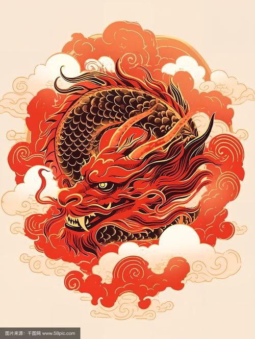 國(guó)潮風(fēng)格龍頭插畫有哪些？（國(guó)潮風(fēng)格的龍頭插畫）