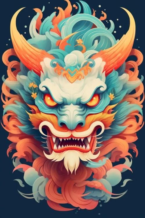 國(guó)潮風(fēng)格龍頭插畫有哪些？（國(guó)潮風(fēng)格的龍頭插畫）