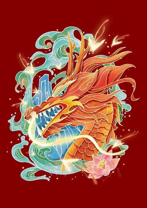 國(guó)潮風(fēng)格龍頭插畫有哪些？（國(guó)潮風(fēng)格的龍頭插畫）