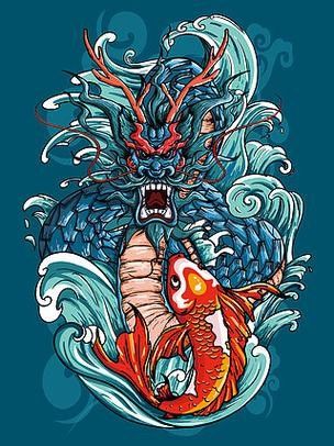 哪里可以找到中國(guó)風(fēng)龍魚(yú)插畫(huà)（中國(guó)風(fēng)龍魚(yú)插畫(huà)可以通過(guò)以下幾種途徑獲取更多定制化資源）