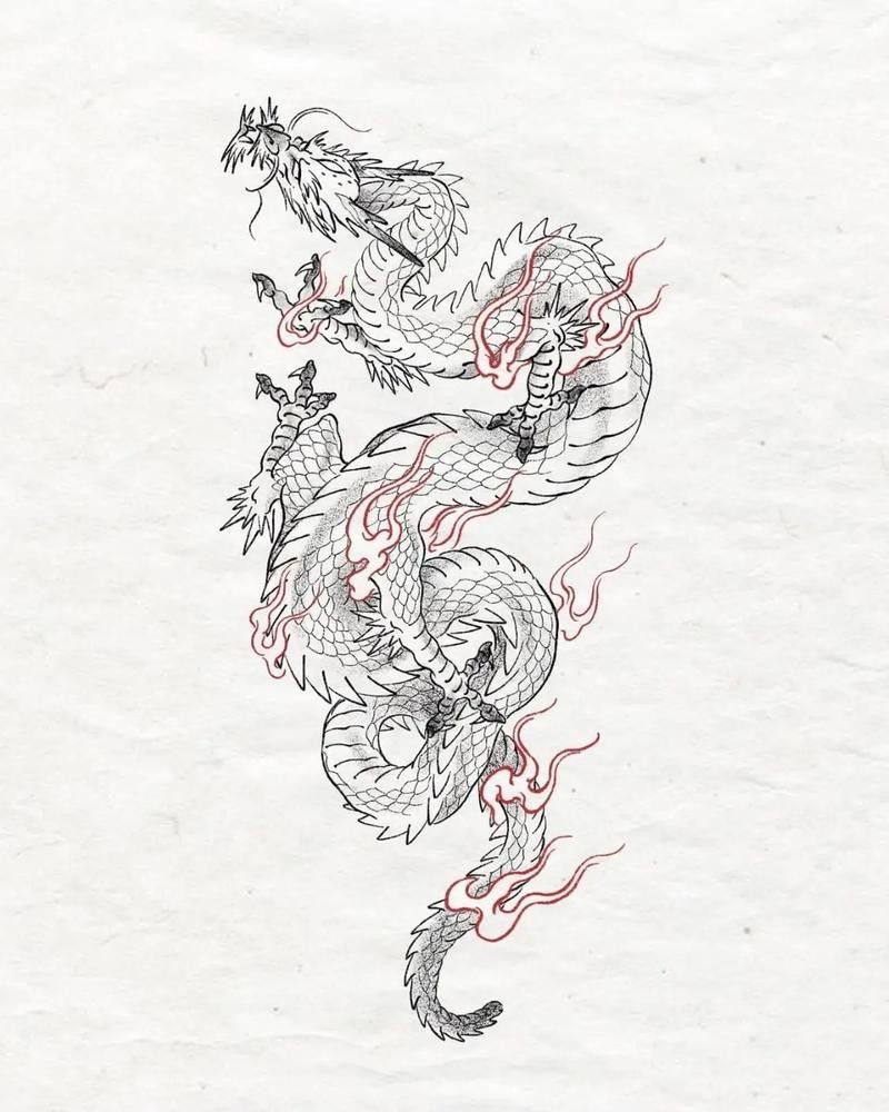 有沒有簡化版紅龍紋身設(shè)計（簡化版紅龍紋身設(shè)計）