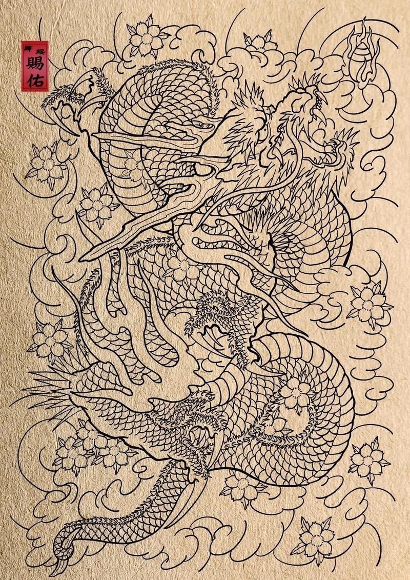 有沒有簡化版紅龍紋身設(shè)計（簡化版紅龍紋身設(shè)計）