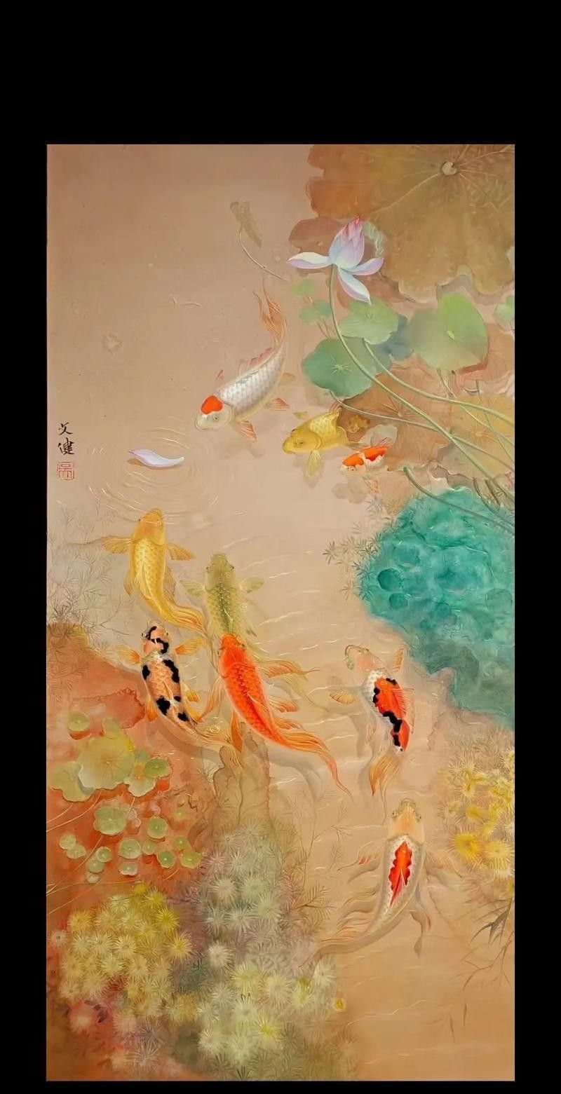 給我推薦幾幅九龍魚國畫作品（九龍魚國畫作品推薦）