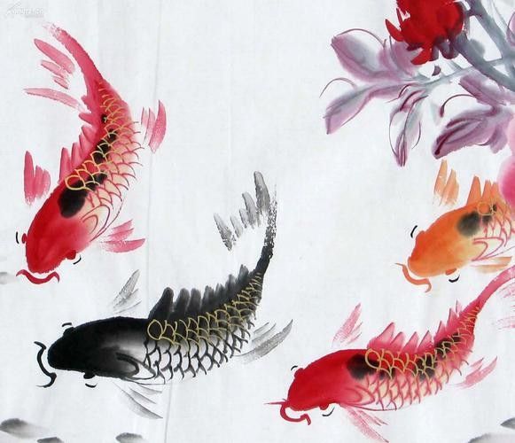 給我推薦幾幅九龍魚國畫作品（九龍魚國畫作品推薦）