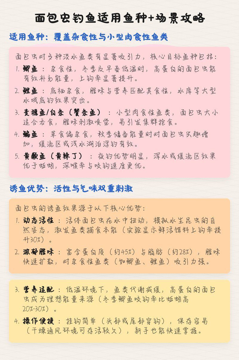 哪些魚種適合吃面包蟲？