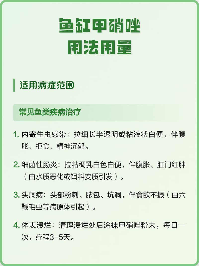 如何安全地使用甲硝唑治療魚病？