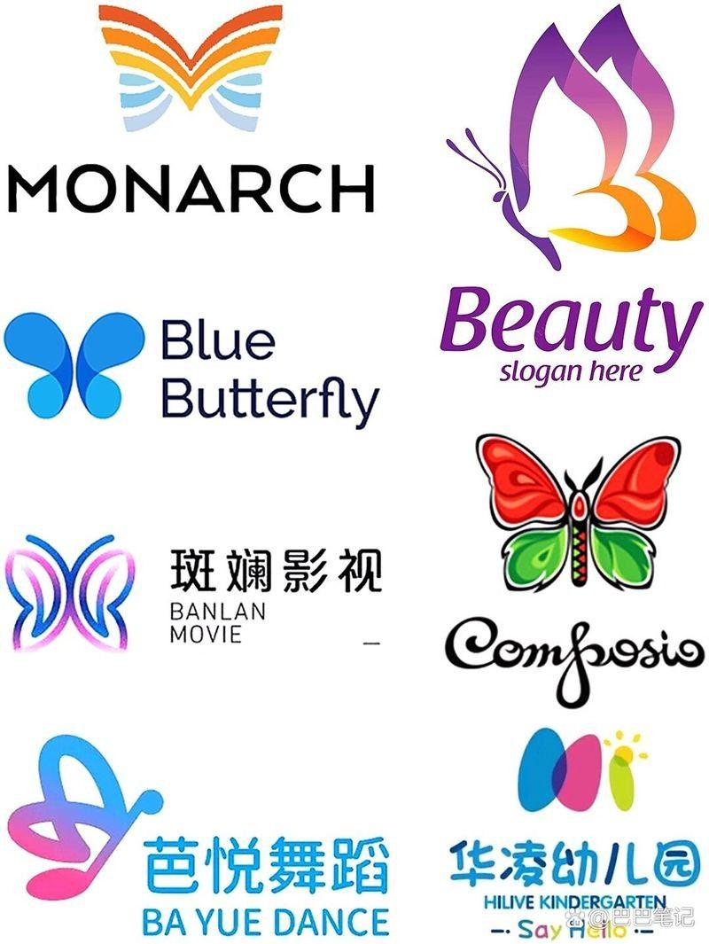 蝴蝶品牌logo設(shè)計賞析（|蝴蝶logo設(shè)計賞析巴巴筆記）